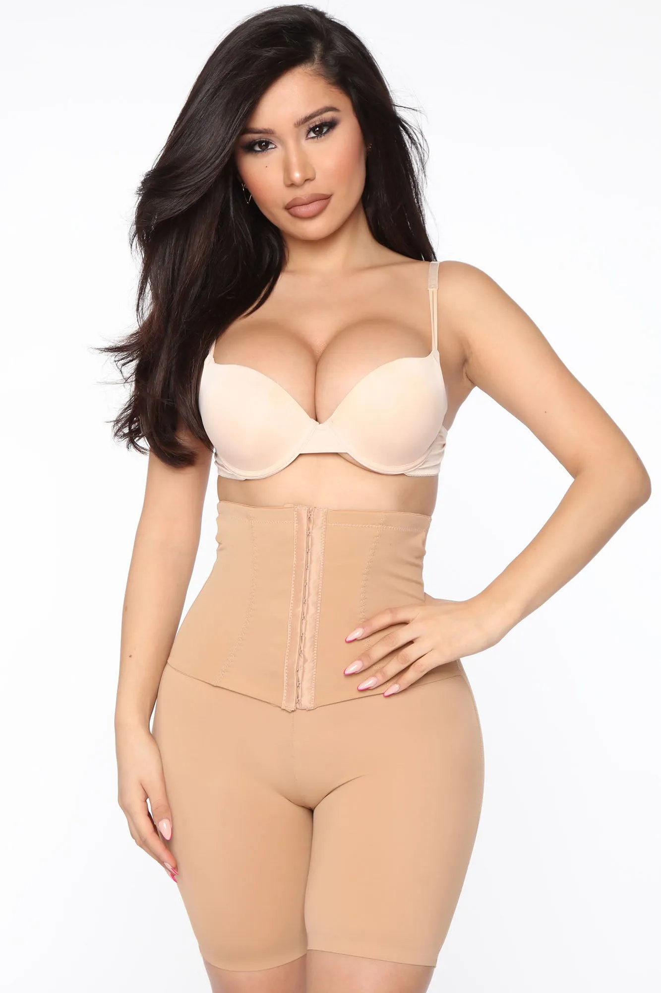 2 In 1 Waist Cincher Shapewear Short - Nude