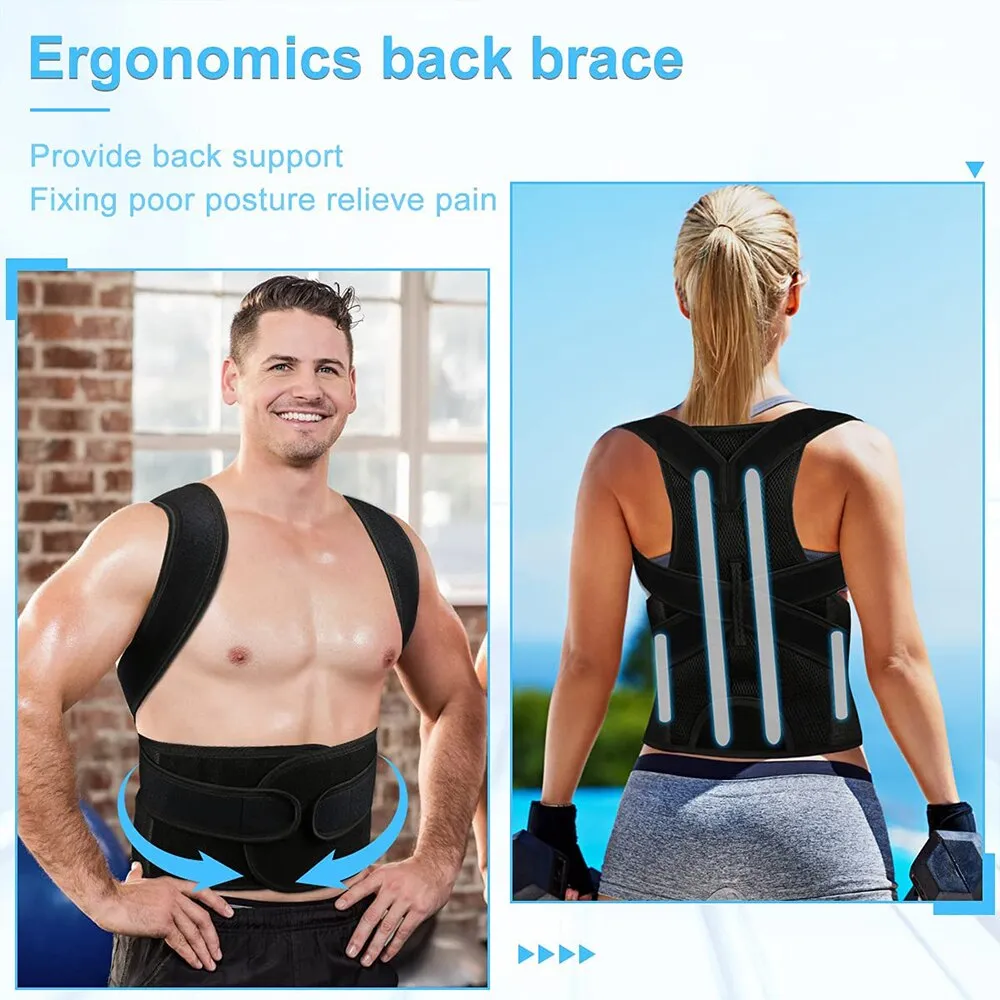 Adjustable Full Back Posture Corrector Straightener for Pain Relieve