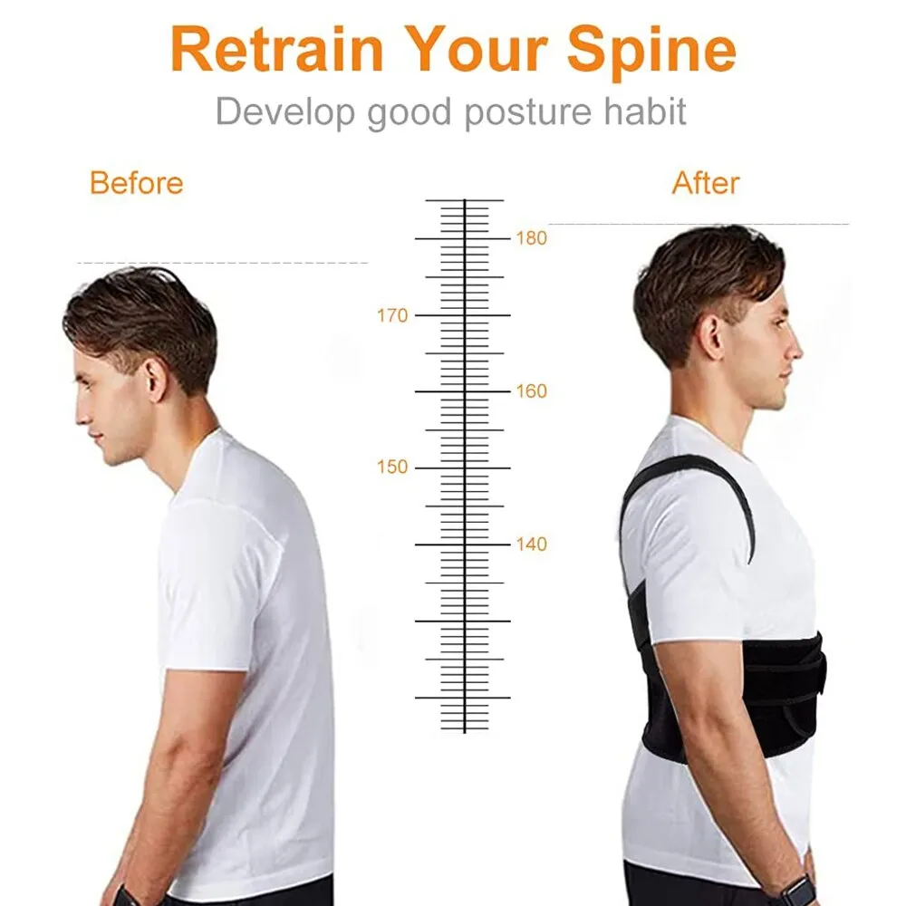 Adjustable Full Back Posture Corrector Support Straightener for Improve Hunchback Relieve Pain