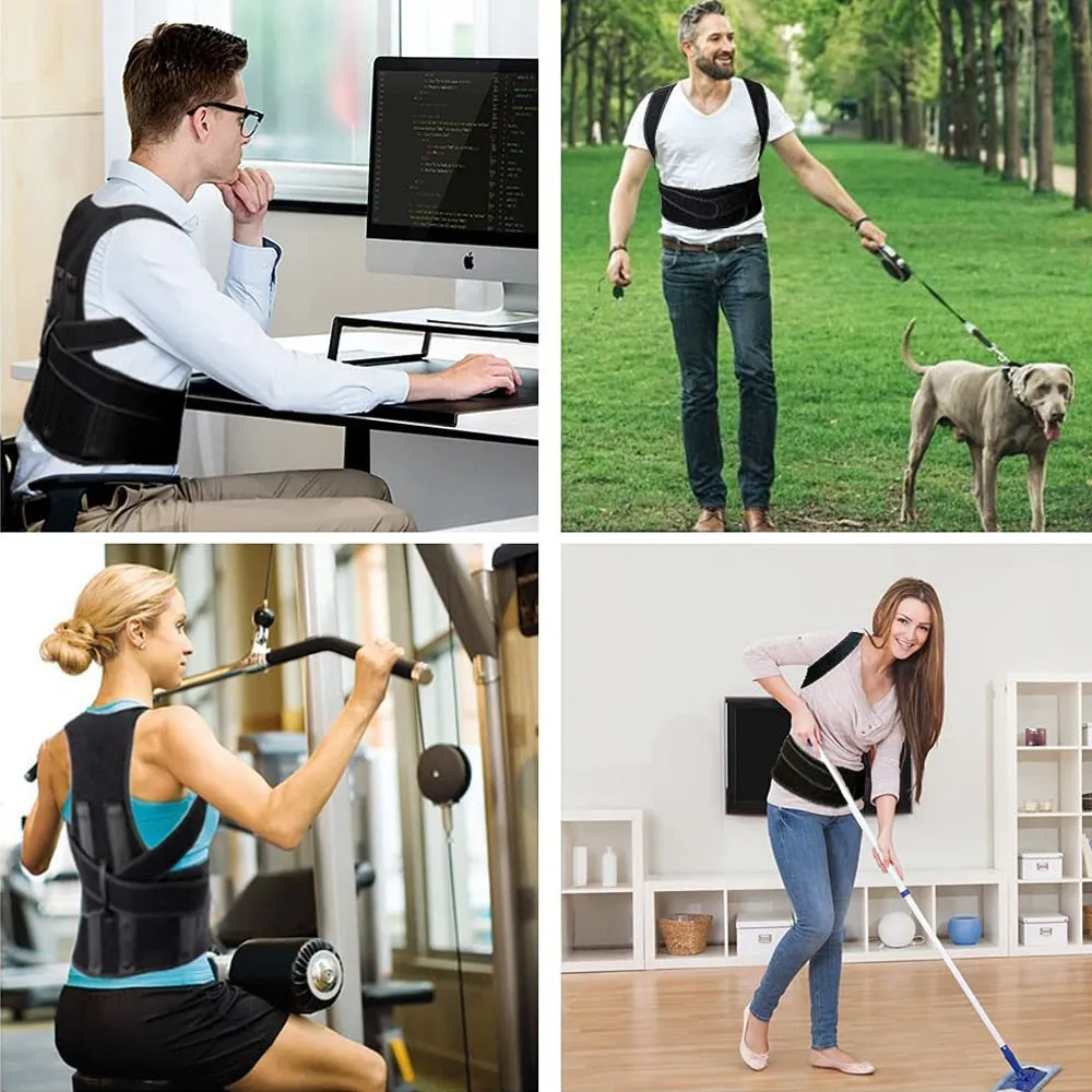 Adjustable Full Back Posture Corrector Support Straightener for Improve Hunchback Relieve Pain
