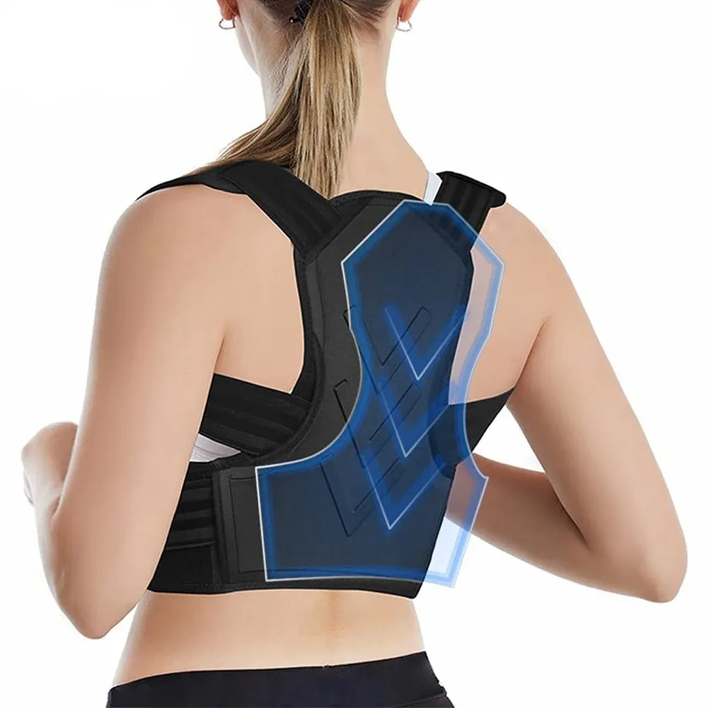 Adjustable Full Back Posture Corrector Support Straightener Neck Shoulder Back Pain Relief & Anti-hunchback