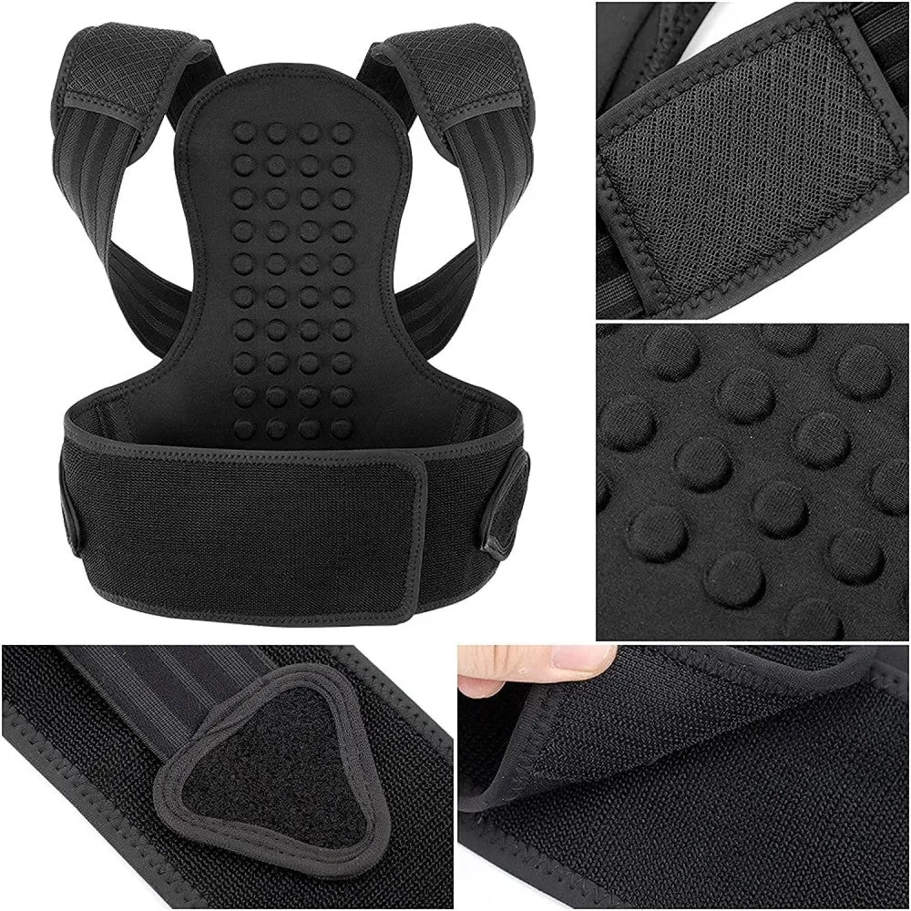 Adjustable Full Back Posture Corrector Support Straightener Neck Shoulder Back Pain Relief & Anti-hunchback