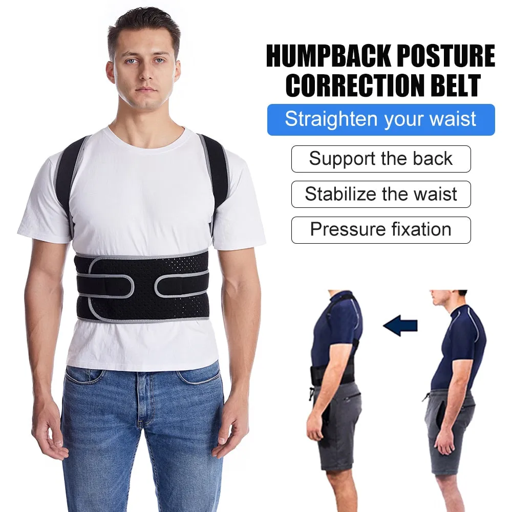 Adjustable Fully Back Brace Posture Corrector for Upper and Lower Back Pain Relief