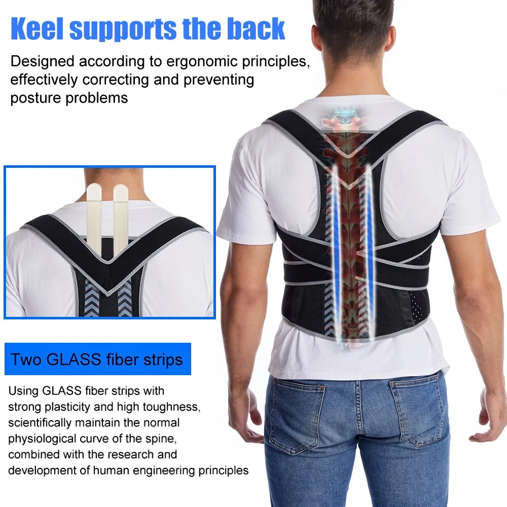 Adjustable Fully Back Brace Posture Corrector for Upper and Lower Back Pain Relief