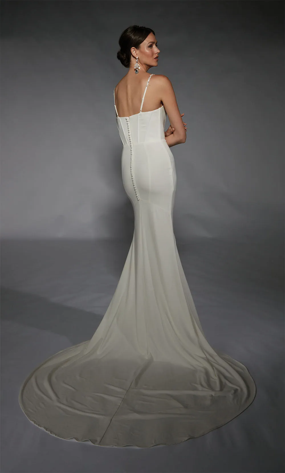 ALYCE Paris 7104 Bridal Straight Across Corset Mermaid Dress