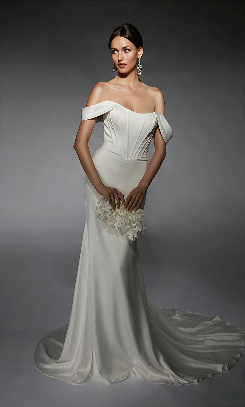 ALYCE Paris 7109 Bridal Scoop Corset Fit N Flare Dress