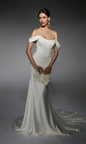 ALYCE Paris 7109 Bridal Scoop Corset Fit N Flare Dress