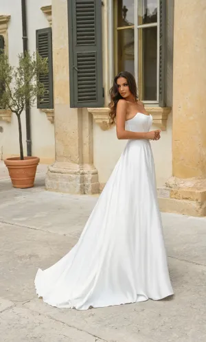 ALYCE Paris 7110 Bridal Scoop Corset A Line Dress