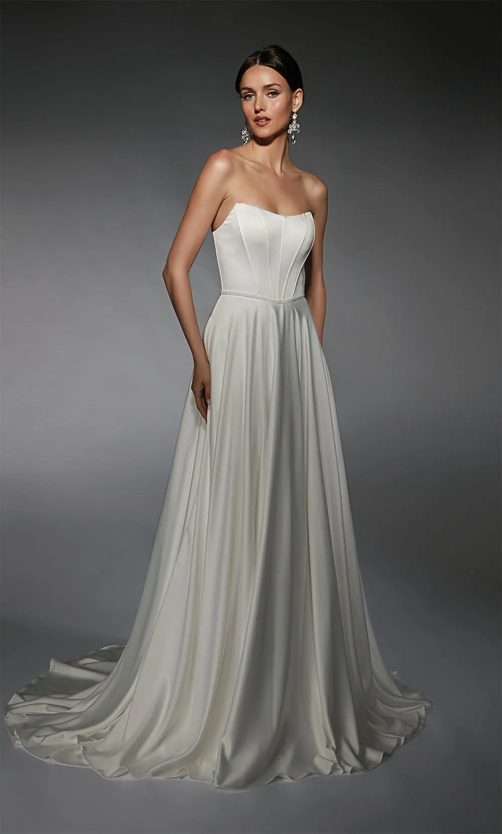ALYCE Paris 7110 Bridal Scoop Corset A Line Dress
