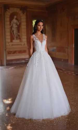 ALYCE Paris 7128 Bridal V-neck Corset Ballgown Dress