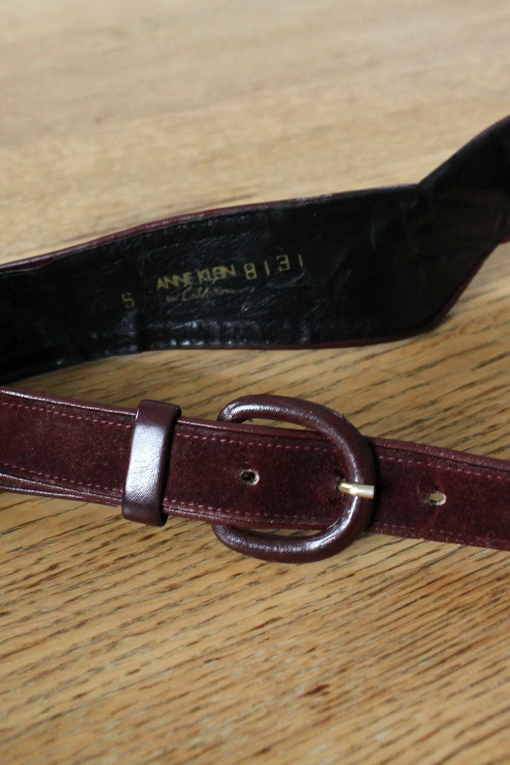 Anne Klein Eggplant Suede Belt