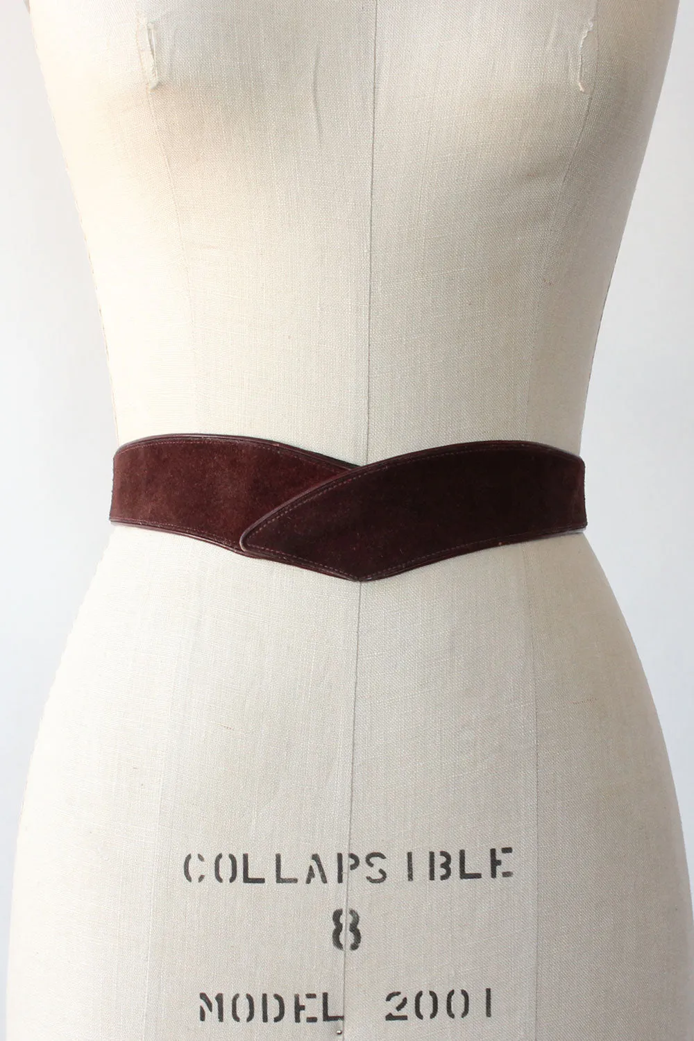 Anne Klein Eggplant Suede Belt
