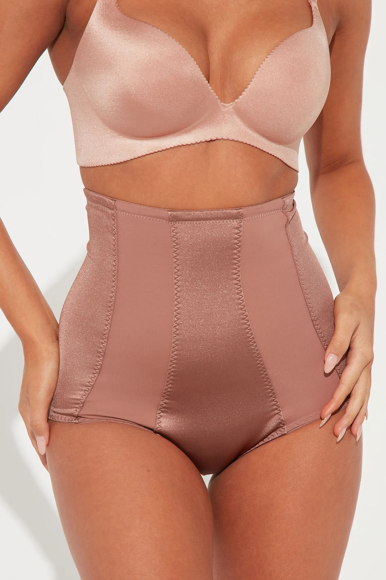 Ayesha High Waist Shaping Brief - Brown