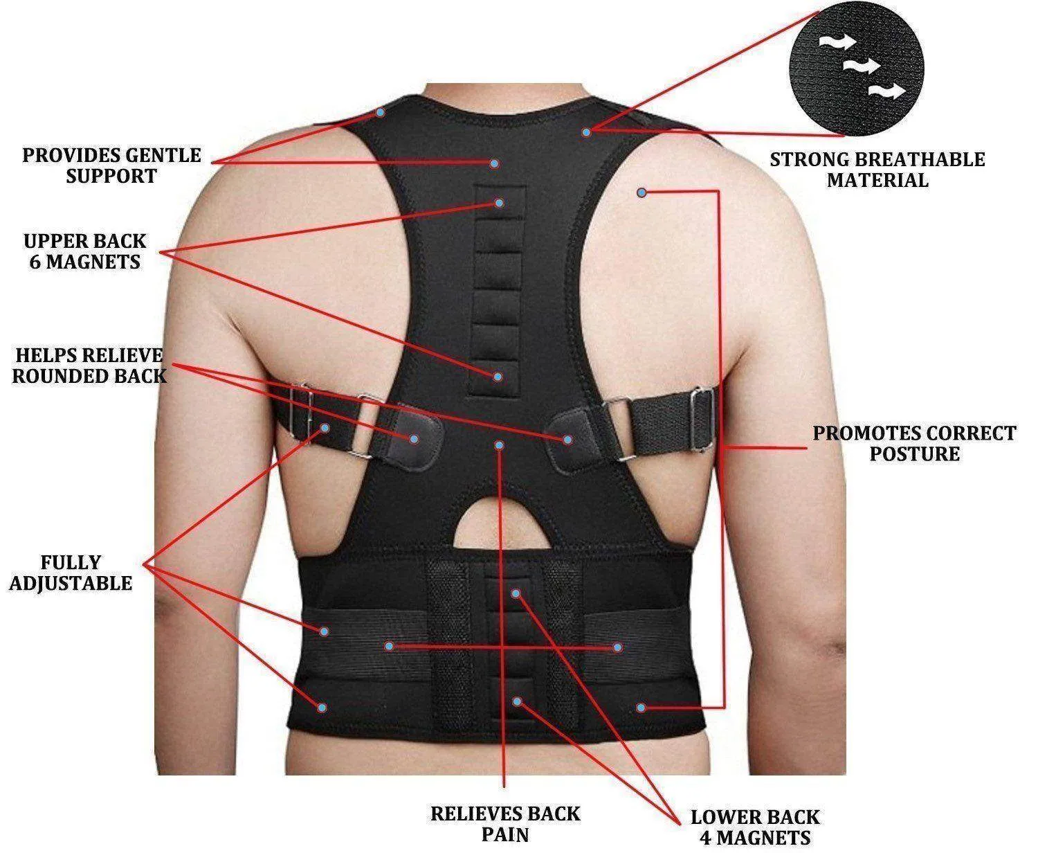 Back Brace Posture Support for Scoliosis Corrector