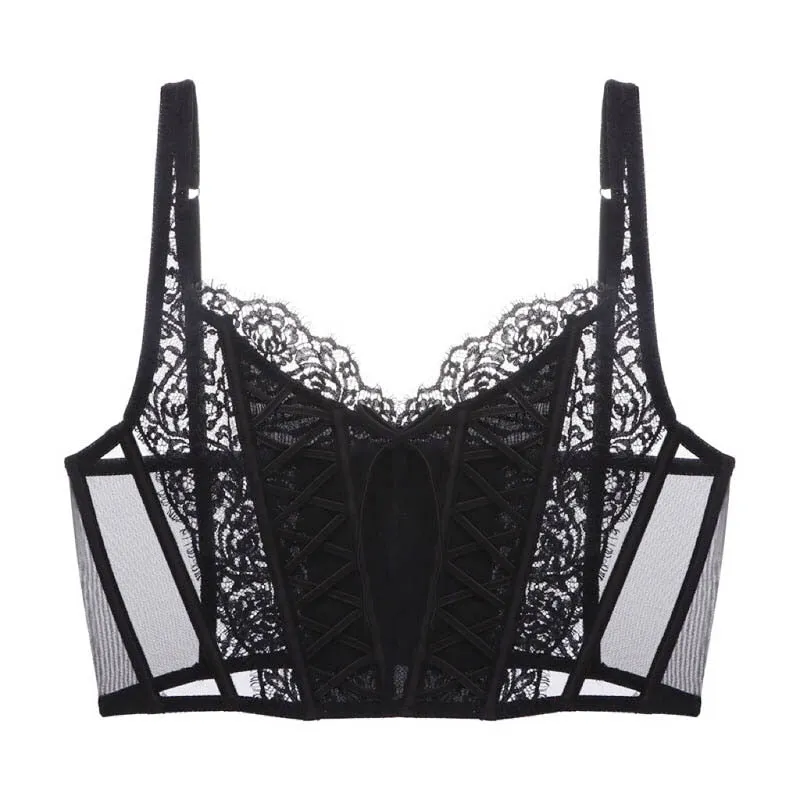 Daliah Mesh Lace Corset Top