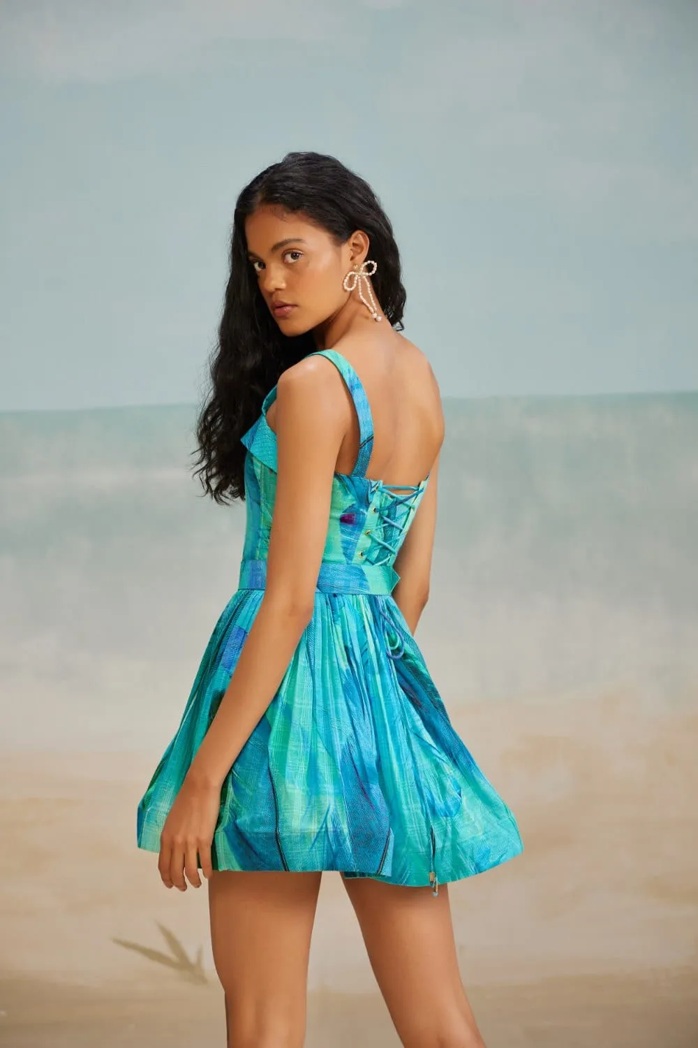 DARLA FEATHER CORSET MINI DRESS