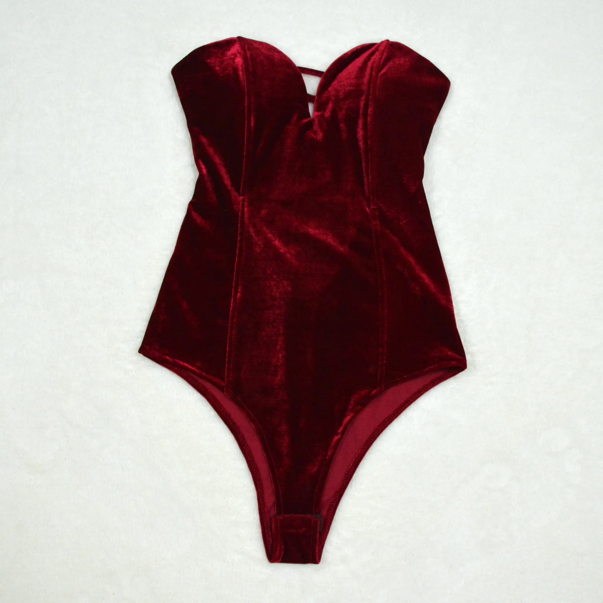 DONNA  Elegant Velvet Corset Bodysuit