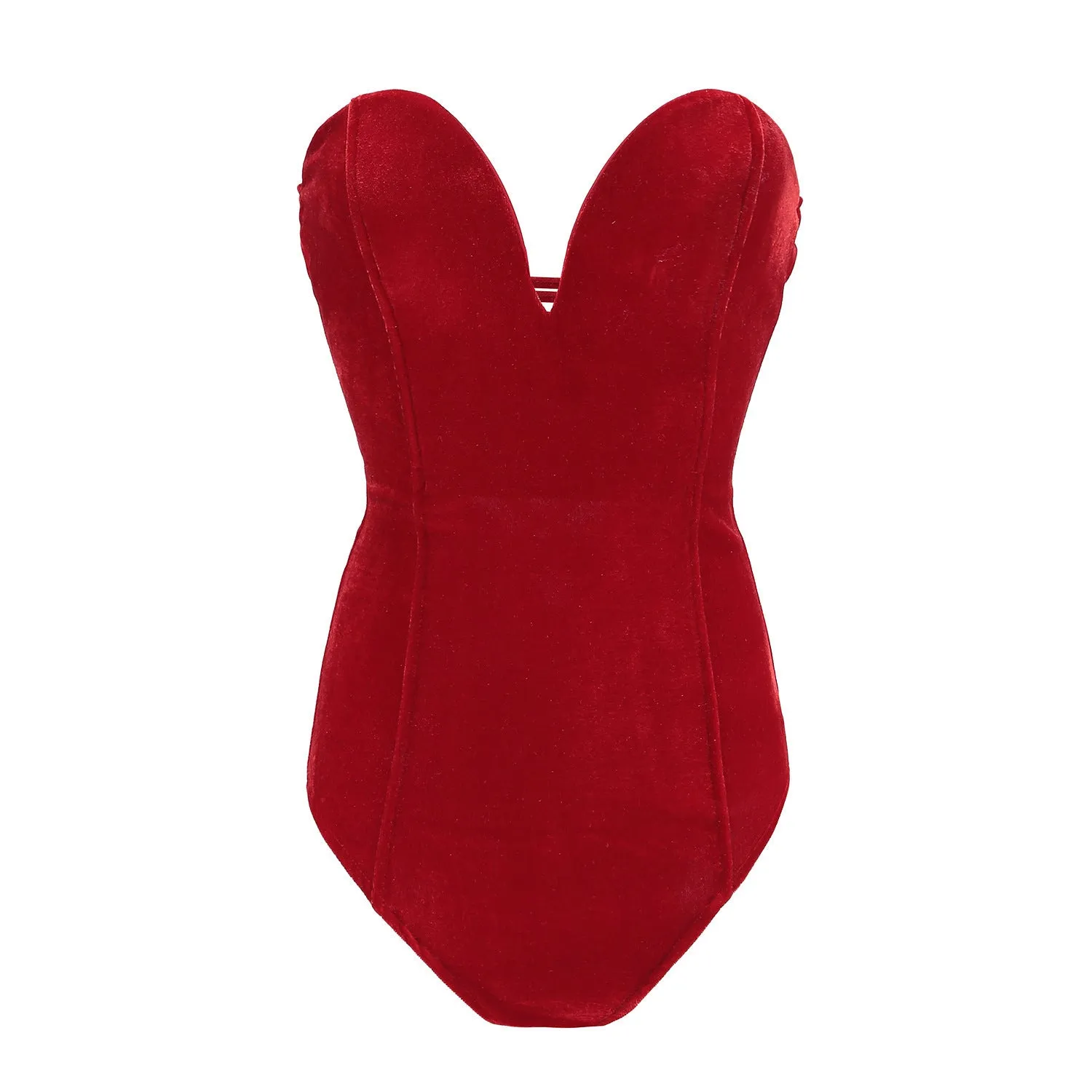 DONNA  Elegant Velvet Corset Bodysuit