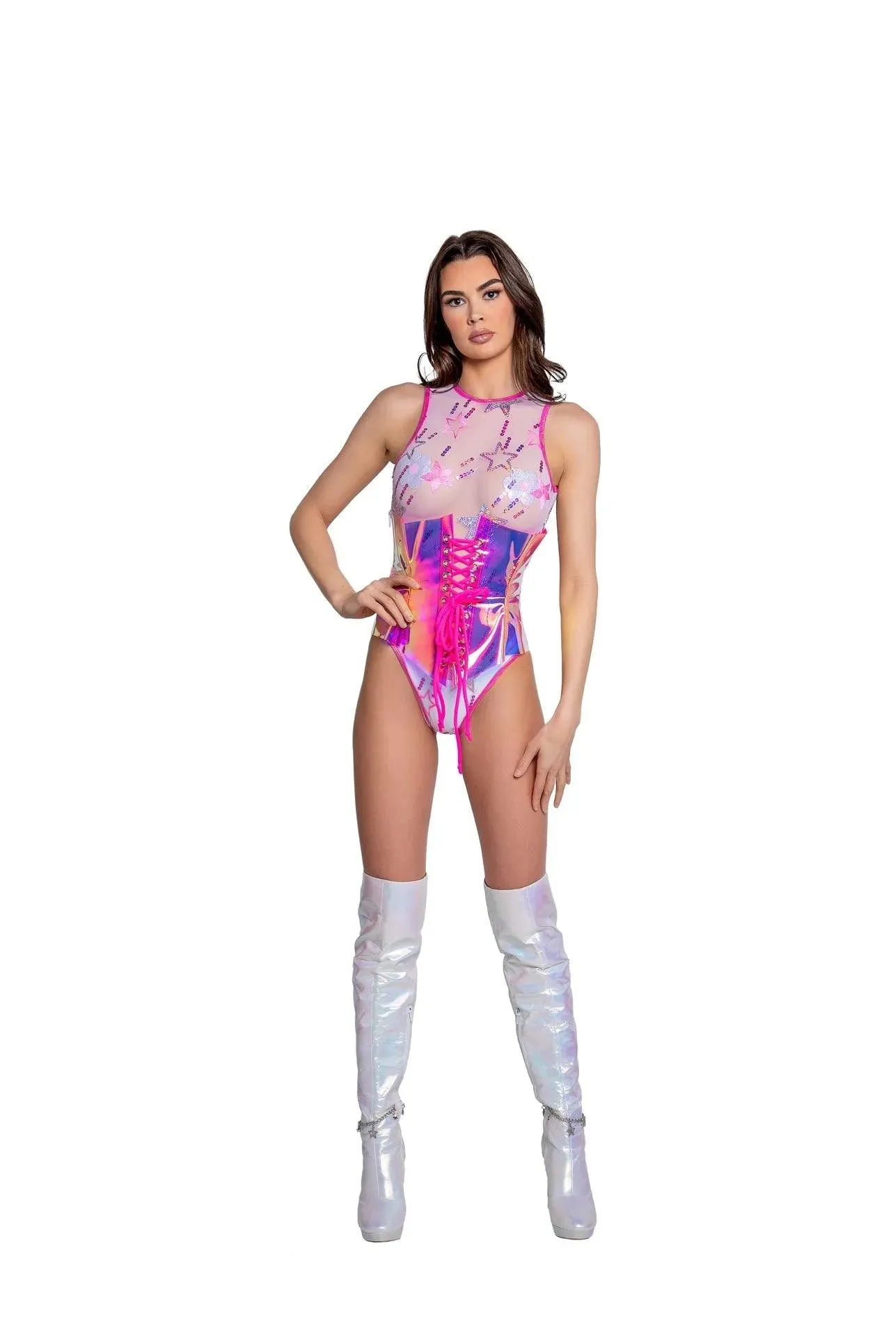 FF279 - Holographic Vinyl Waist Cincher