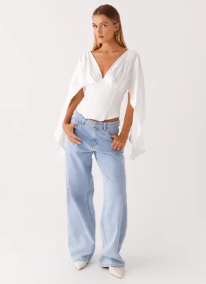 Jennifer Long Sleeve Corset - Ivory Jennifer Long Sleeve Corset - Ivory