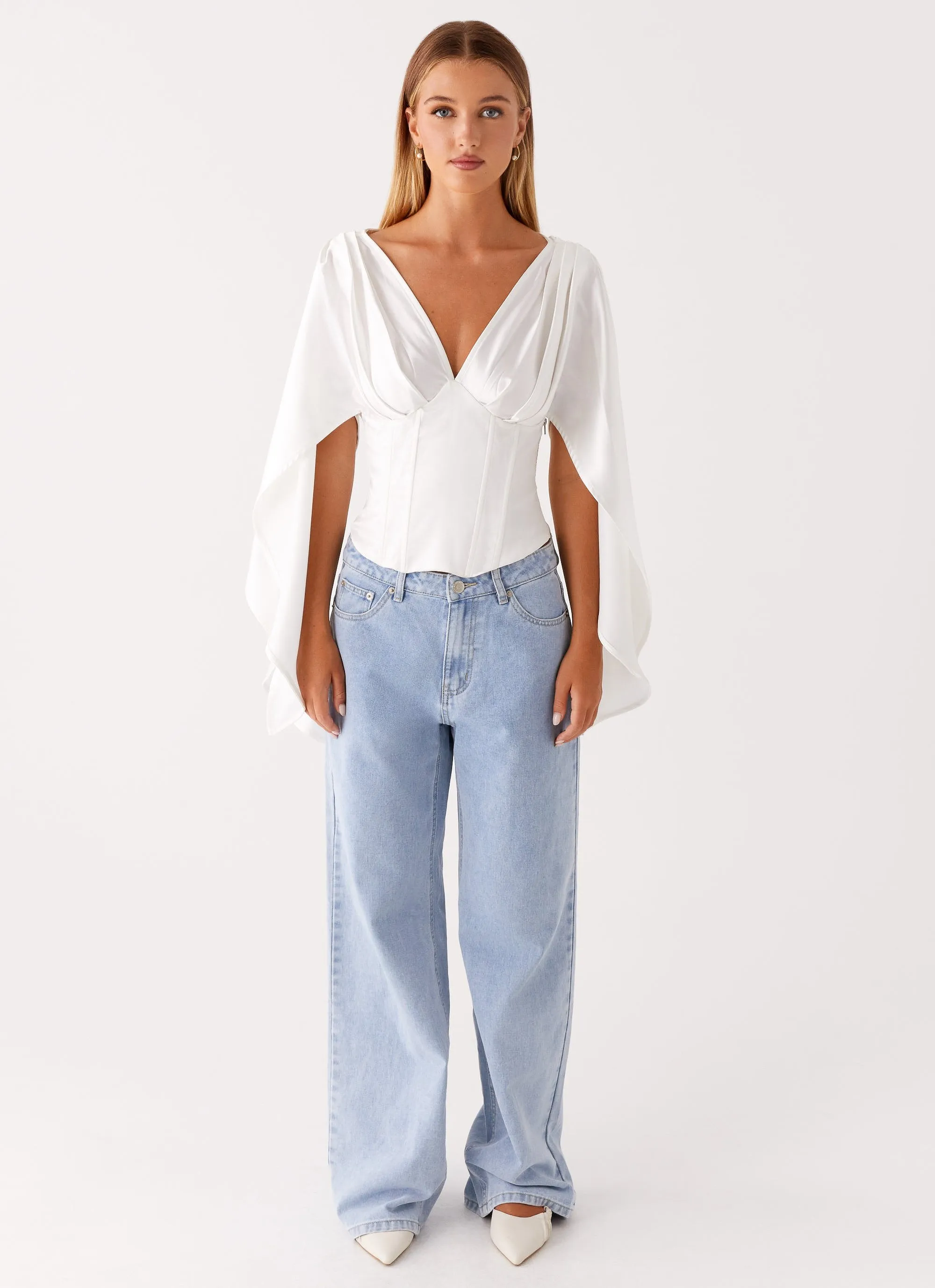 Jennifer Long Sleeve Corset - Ivory