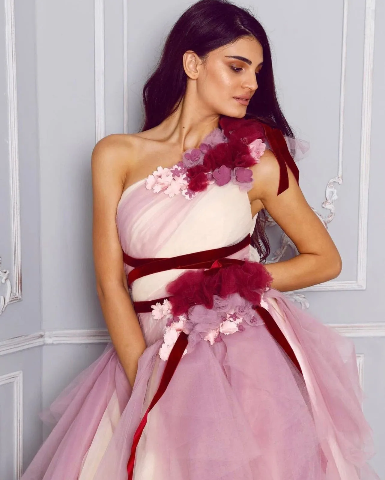 Mixed Colors Handmade Gown