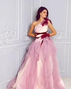 Mixed Colors Handmade Gown