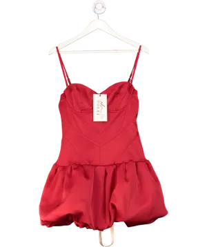 Oh Polly Red Maribel Cut-out Bubble Hem Corset Mini Dress Plus Cup UK 12