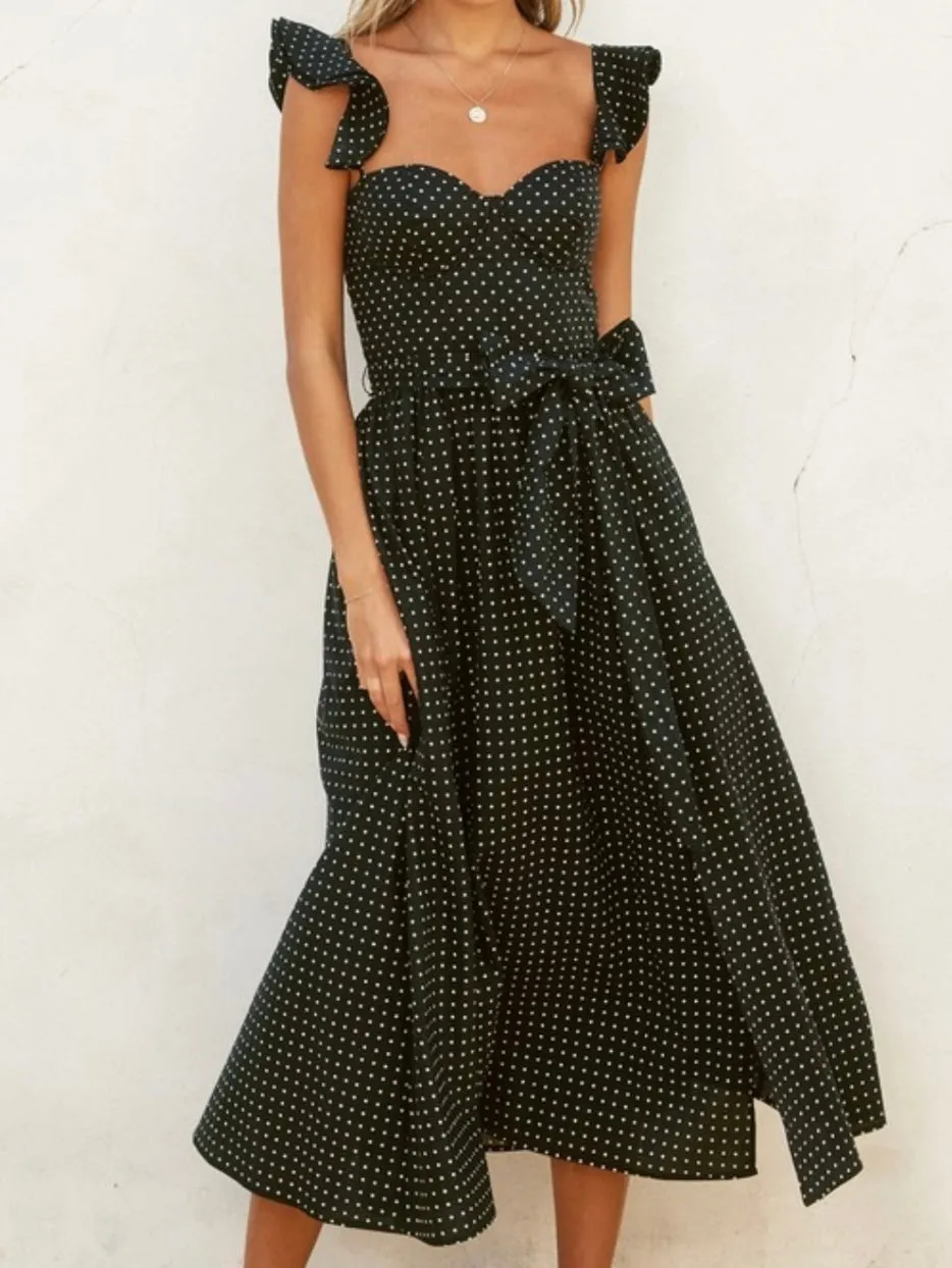 Polka Dots Corset Dress-Premium Clothing - 