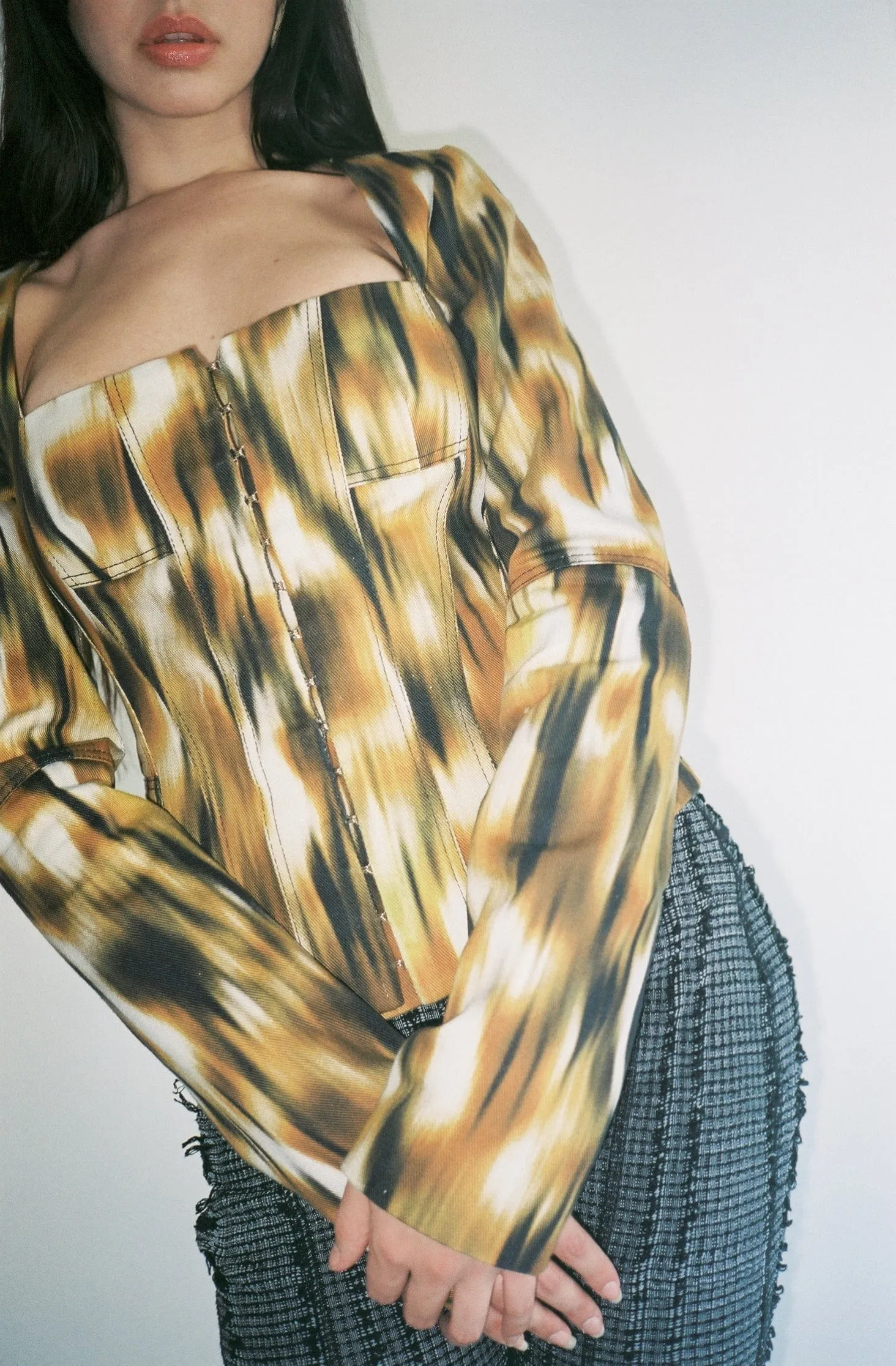 Savanna Denim Corset Jacket