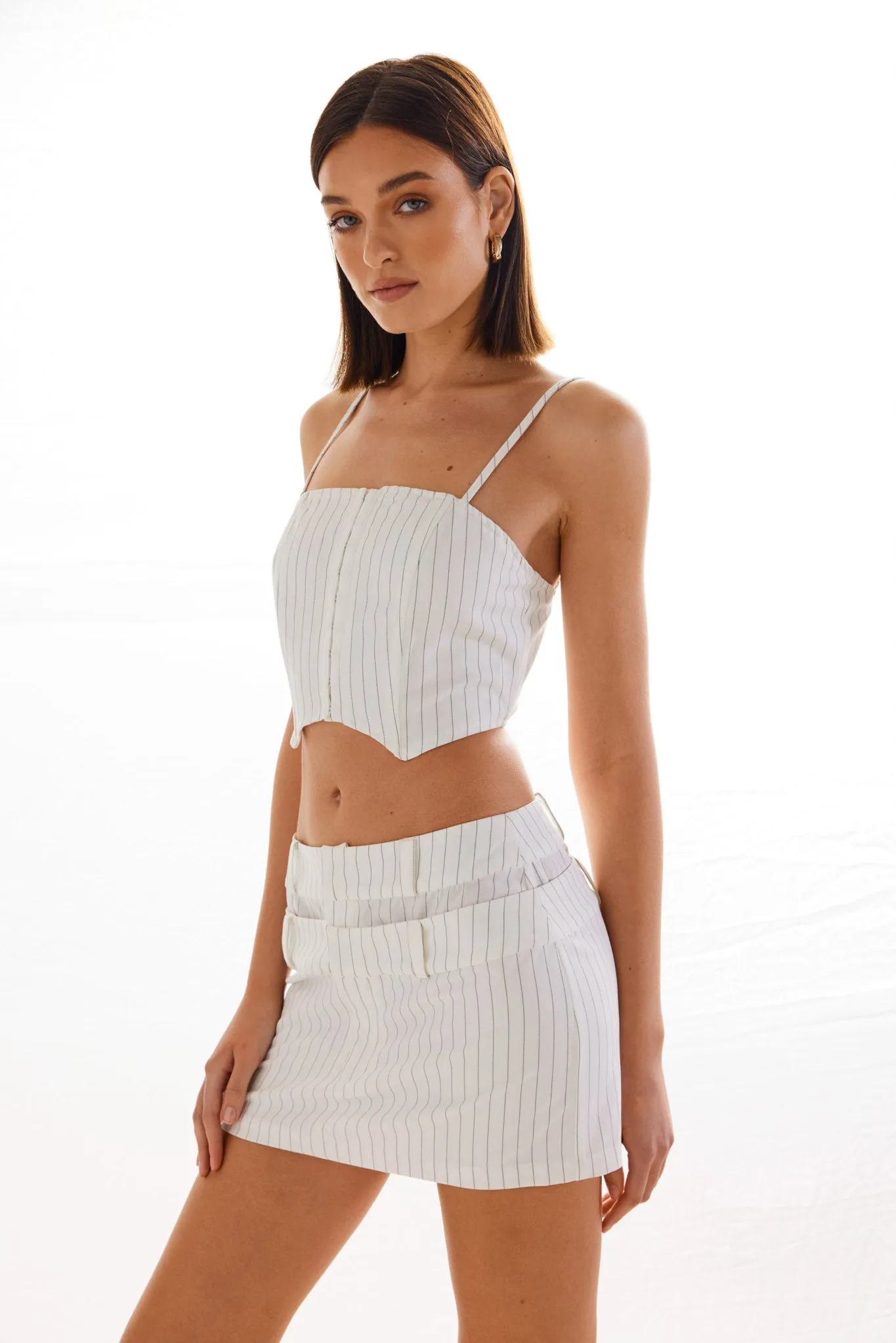 SNDYS THE LABEL ZADIE CORSET TOP - WHITE