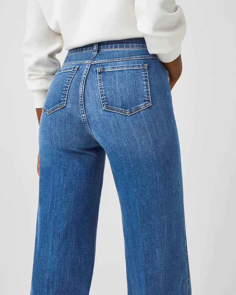 Wide Leg Jeans-Raw Indigo Wash
