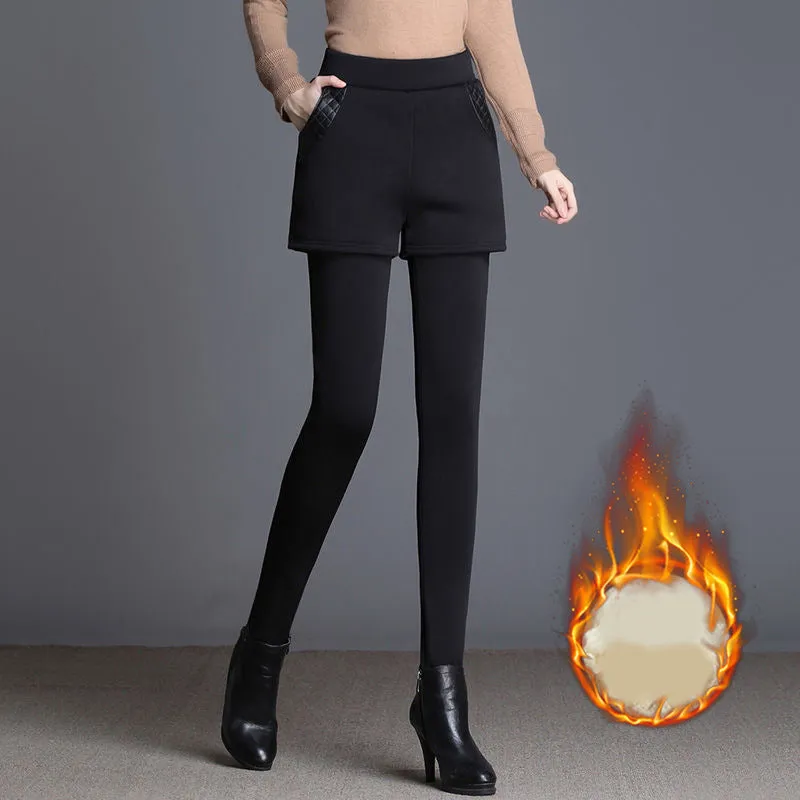 Winter Specials Faux Two Piece Curves Body Shaping Pants