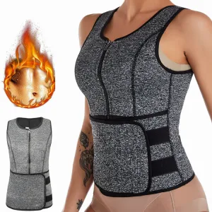Women Waist Trainer Body Shaper Neoprene Sauna Sweat Suit Belly Slimming Sheath Modeling Trimmer Belt Weight Loss Corset Top